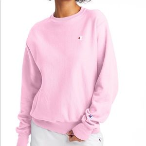 pink champion sweatshirt